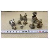 Mid-century Spaghetti Poodle figurines, Japan.
