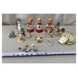 Ceramic and porcelain Christmas figurines,