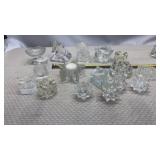 Clear Glass Candle Holders.