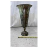 Vtg Brass Trumpet Vase made in India