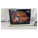 Harley-Davidson "No Boundaries" embossed tin sign