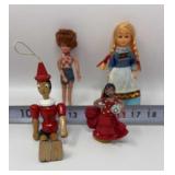Italian-made wooden Pinocchio figure, Vintage