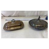 Vtg Silver Plate Serving Dishes with Lids