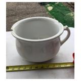 Antique white ironstone china chamber pot