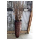 Tall Metal Floor Vase