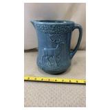 Brush McCoy? Uhl Blue Salt Glaze Stoneware Water