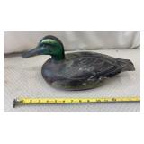 Antique hand-carved, and painted wooden mallard