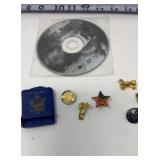Assorted patriotic and organizational lapel pins