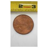 Walking Liberty" design fine copper round token.