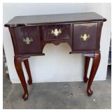 Vtg dark wood Bombay Company console table or