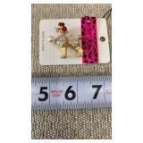 Betsey Johnson crystal rhinestone poodle brooch