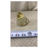 Clear Glass Bird Paperweight