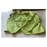 Talbots Button Up Jacket Womens Green