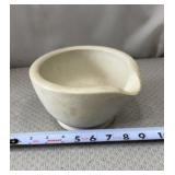 Antique Early 1900s Stoneware pharmacy mortar a