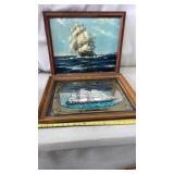 Framed Nautical Print and Mirror