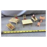 1950s Renwal baby nursery and kitchen dollhouse