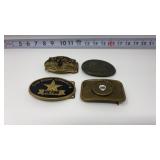 4-Vtg Brass Belt Buckles