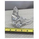Clear glass sculpture of a seal paperweight