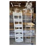 62 inch Wicker and 83 inch Iron Plant Shelves
