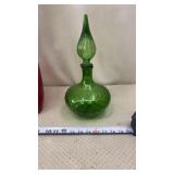 Empoli Italy Green Optic Squat Genie Bottle