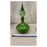 Empoli Italy Green Optic Squat Genie Bottle