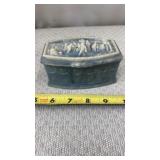 Vintage Incolay Stone Jewelry Box Public