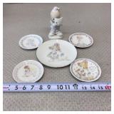 Precious Moments Figurine and Collector Plates
