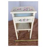 Vtg style painted floral nightstand.