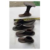Antique cast iron cobbler stand and cobbler shoe