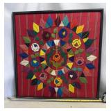 Central American embroidered textile wall hanging