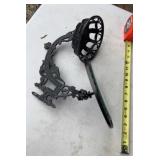 Black cast iron Victorian style vanity mirror