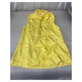 Gucci Yellow Sleeveless Button-Up Shirt Made in