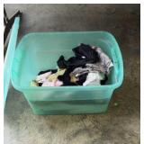 Tote with lid full of Material and Fill