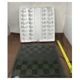 Black Glass Chess Board with Glass Pieces