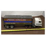 Vintage Napa Metal Flat Nose Semi With Trailer