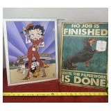 Betty Boop and Wiener Dog Signs