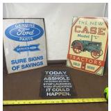 Ford, Case and Smaller Sign.
