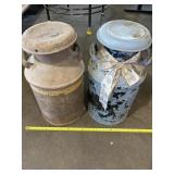 Two Metal Milk Cans