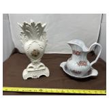 Vase with Floral Pitcher