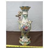 Vintage Italian Capodimonte style Porcelain Lamp