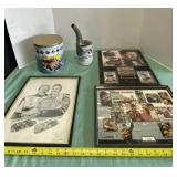 Dale Earnhardt and Dale Earnhardt Jr Framed Sketch