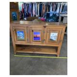 Pine Wood Media Console