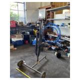 Work Light Mounted on Stand and Wheels