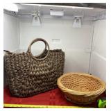 Wicker Carrying Basket with Oven Round Basket