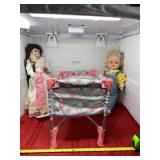 Porcelain Doll, Vintage Baby Doll and Small Doll