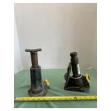 Two Bottle Jacks Without Handles.