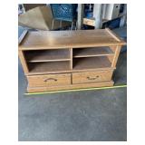 Wood TV Stand with Two Drawers
