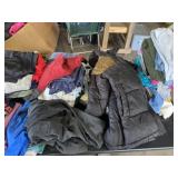 All Clothing on Table Including New XL Mossy Oak