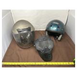 Biker Helmets and Paint Ball Face Mask