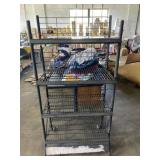 Metal Shelf Rack with Back Wheels